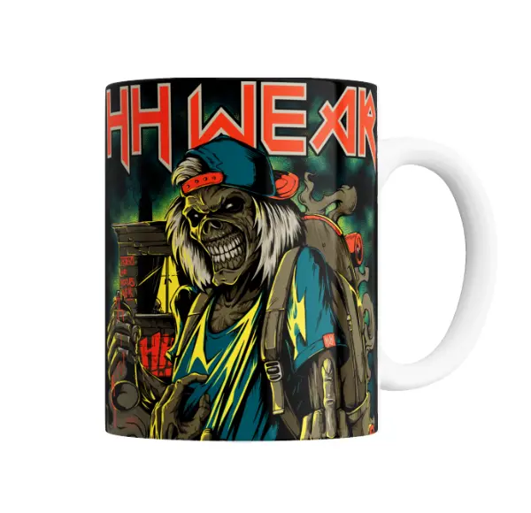 Taza de Cerámica Iron Maiden Eddie Hip Hop Graffiti