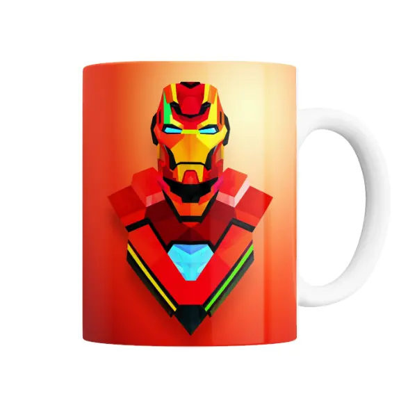 Taza de Cerámica Iron Man Armadura Poligonal