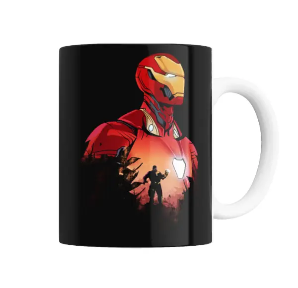 Taza de Cerámica Iron Man Armadura Mark 50 con Thanos