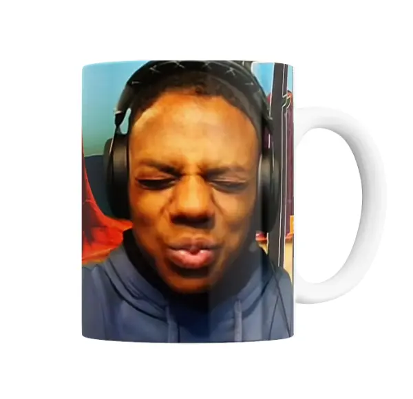 Taza de Cerámica IShowSpeed Cara Gamer Auriculares