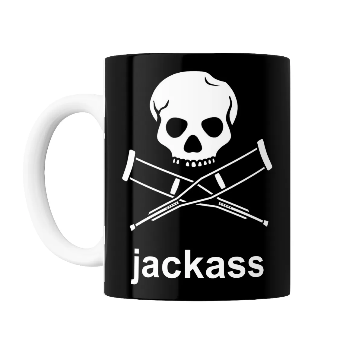 Taza de Cerámica Jackass Calavera con Muletas - vista 2