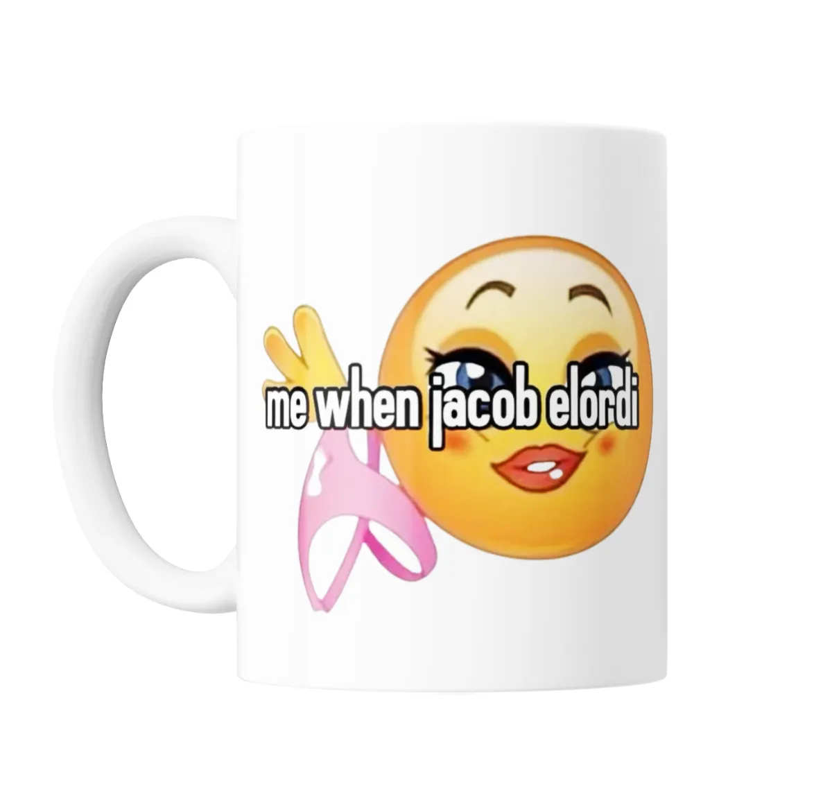 Taza de Cerámica Jacob Elordi Me When Emoji Meme - vista 2