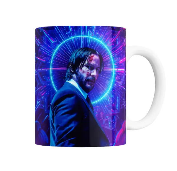 Taza de Cerámica John Wick Neon Halo