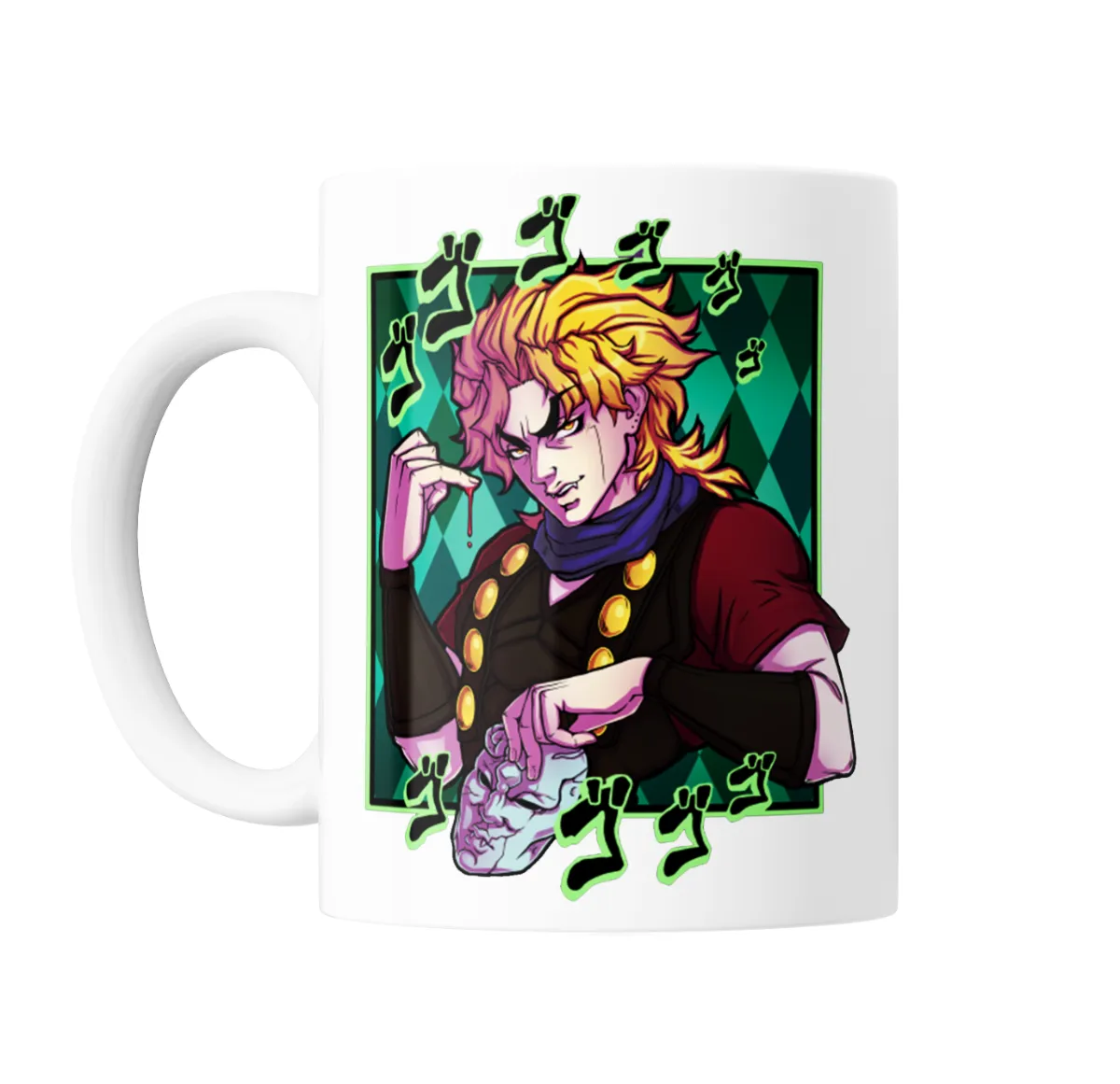 Taza de Cerámica JoJo's Bizarre Adventure Dio Brando con Gatos - vista 2