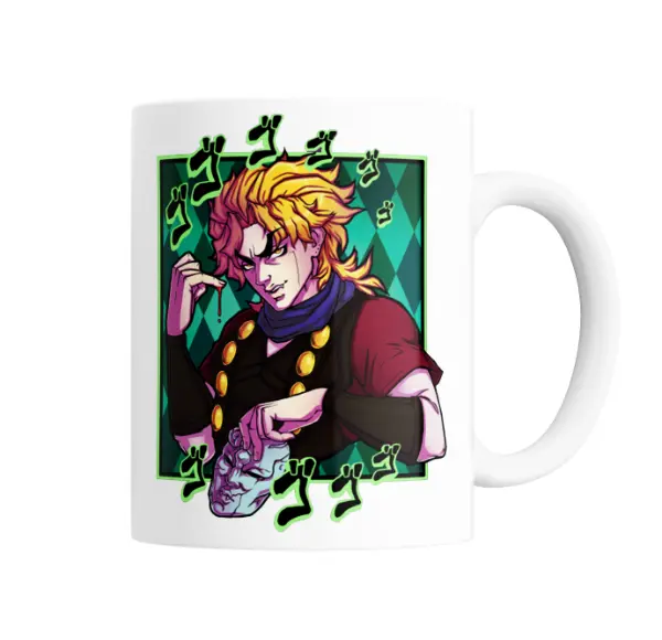 Taza de Cerámica JoJo's Bizarre Adventure Dio Brando con Gatos