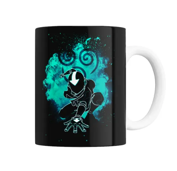 Taza de Cerámica Avatar Aang Símbolo del Aire
