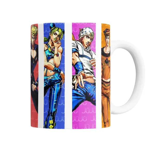 Taza de Cerámica JoJo Bizarre Jolyne y Johnny Joestar