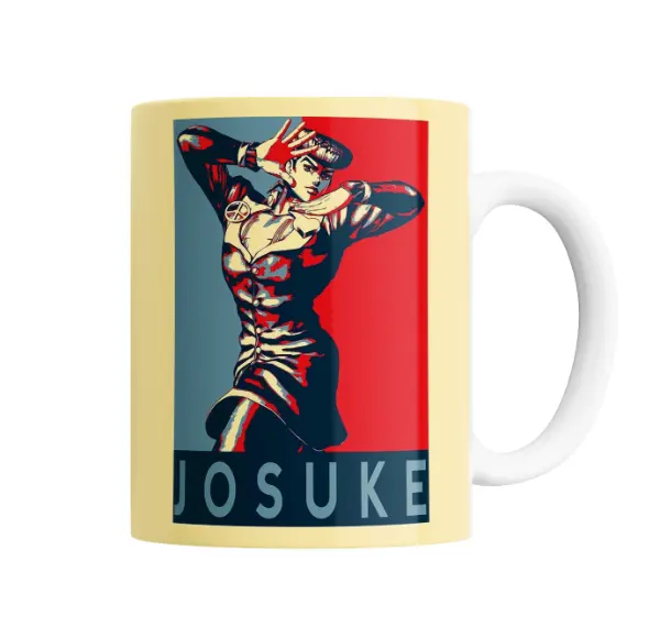 Taza de Cerámica JoJo Bizarre Josuke Estilo Afiche