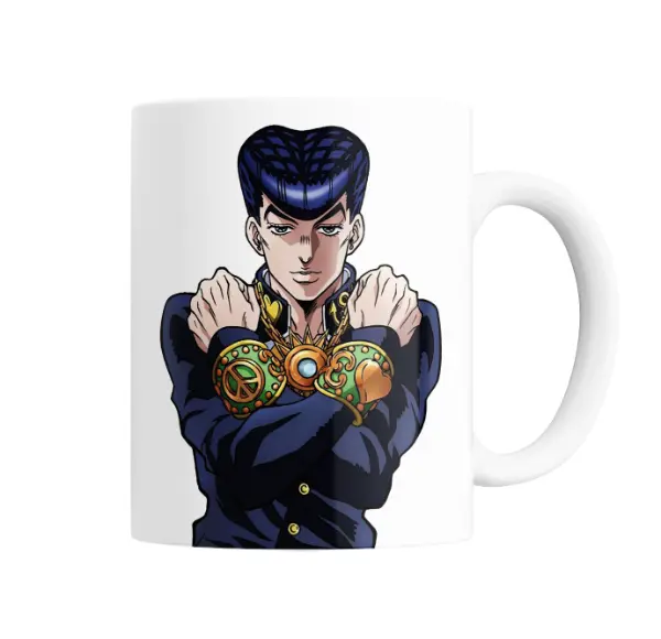 Taza de Cerámica JoJo Bizarre Josuke Higashikata Pose Cruzada