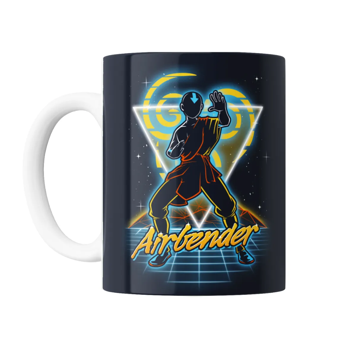 Taza de Cerámica Avatar Aang Airbender Retro Neon - vista 2
