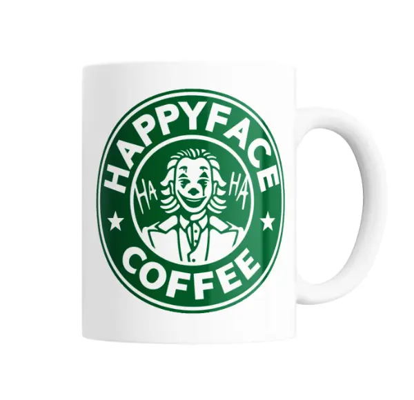 Taza de Cerámica Joker Happyface Coffee