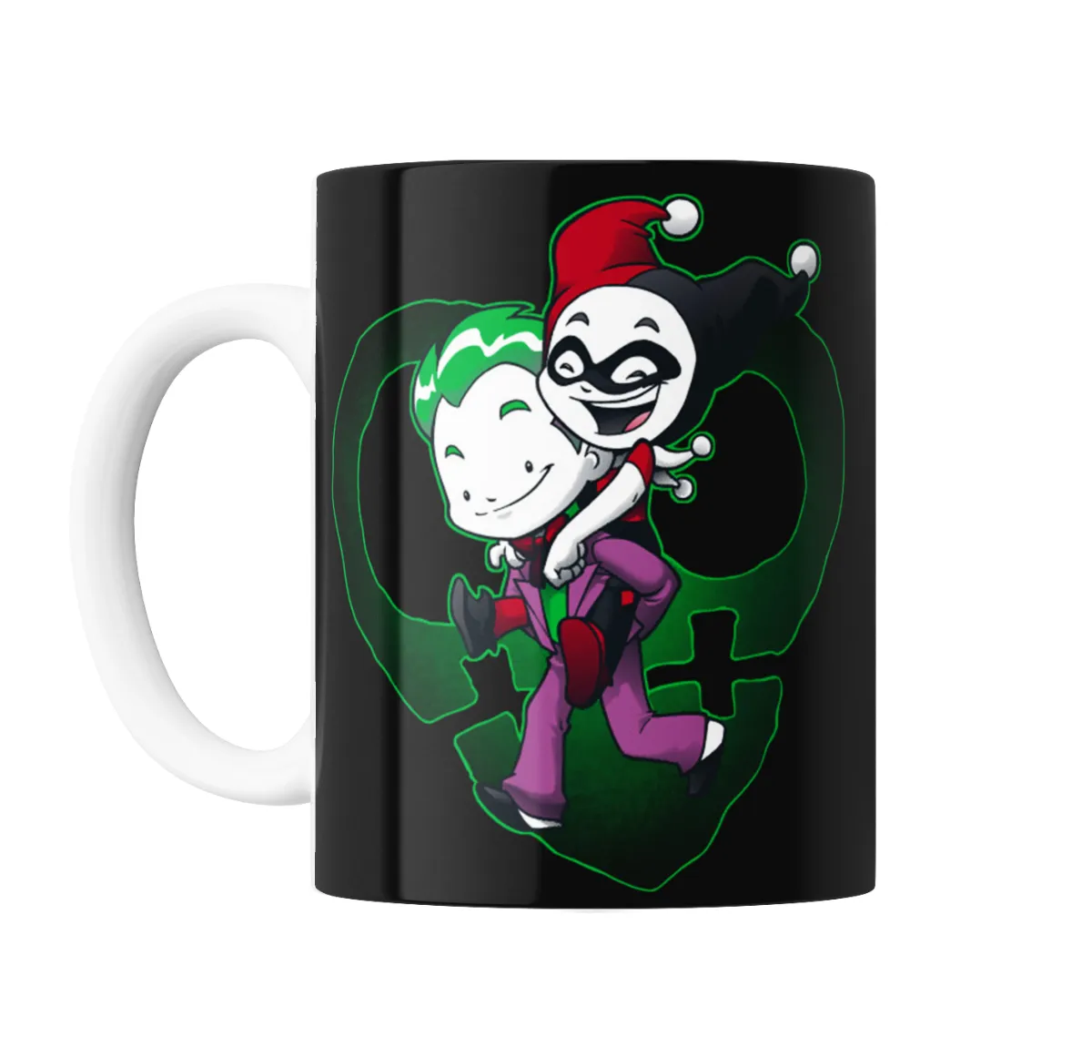 Taza de Cerámica Joker y Harley Quinn Chibi - vista 2