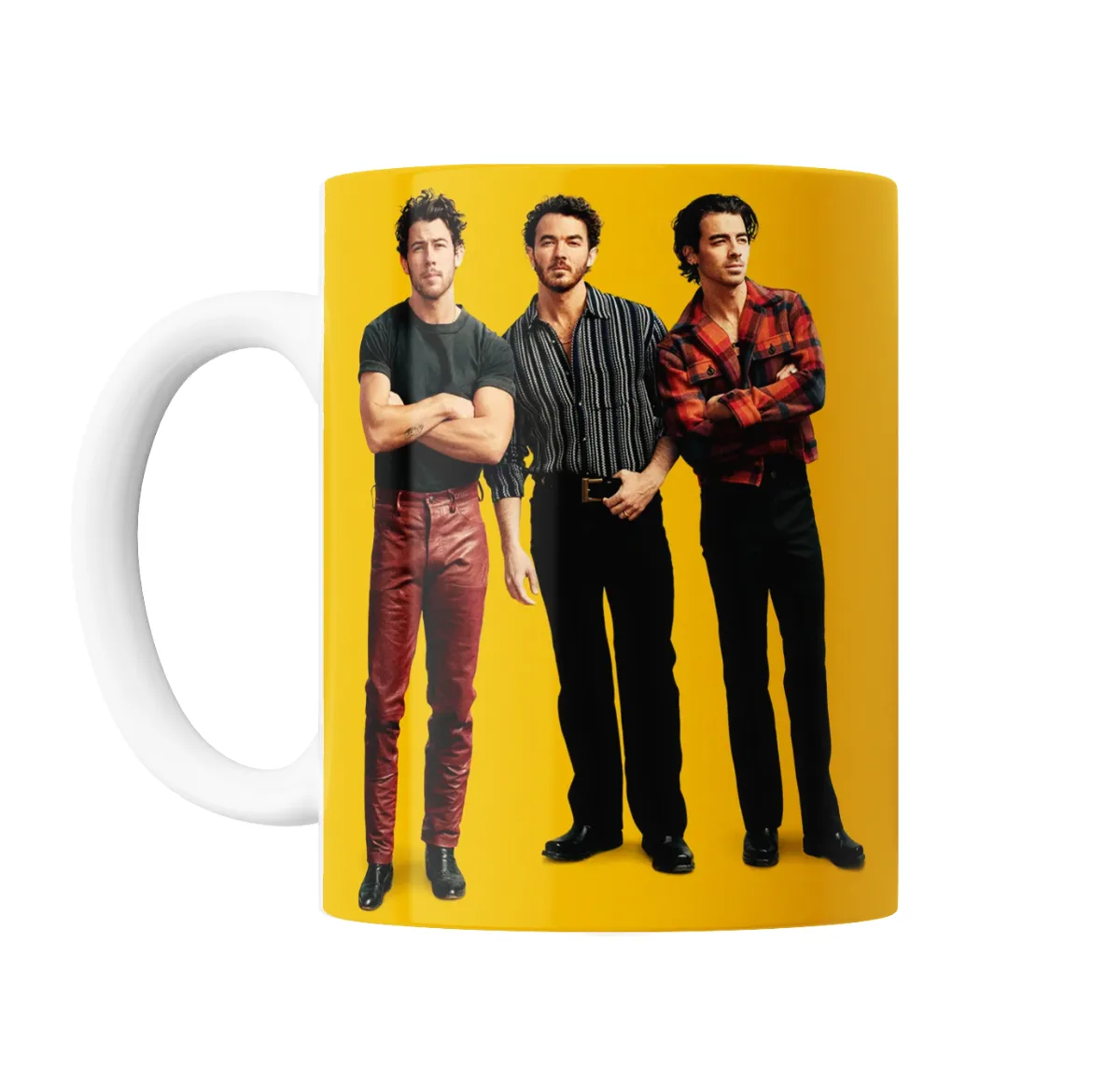 Taza de Cerámica Jonas Brothers Foto Grupal Amarillo - vista 2