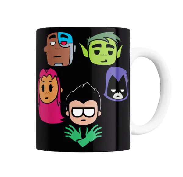Taza de Cerámica Jovenes Titanes Personajes Chibi
