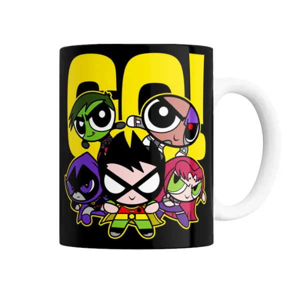 Taza de Cerámica Jovenes Titanes Chibi Go Titans
