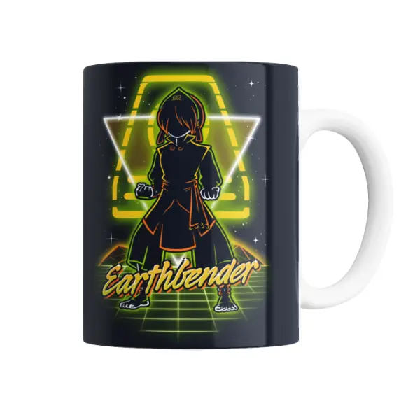 Taza de Cerámica Avatar Earthbender Retro Neón