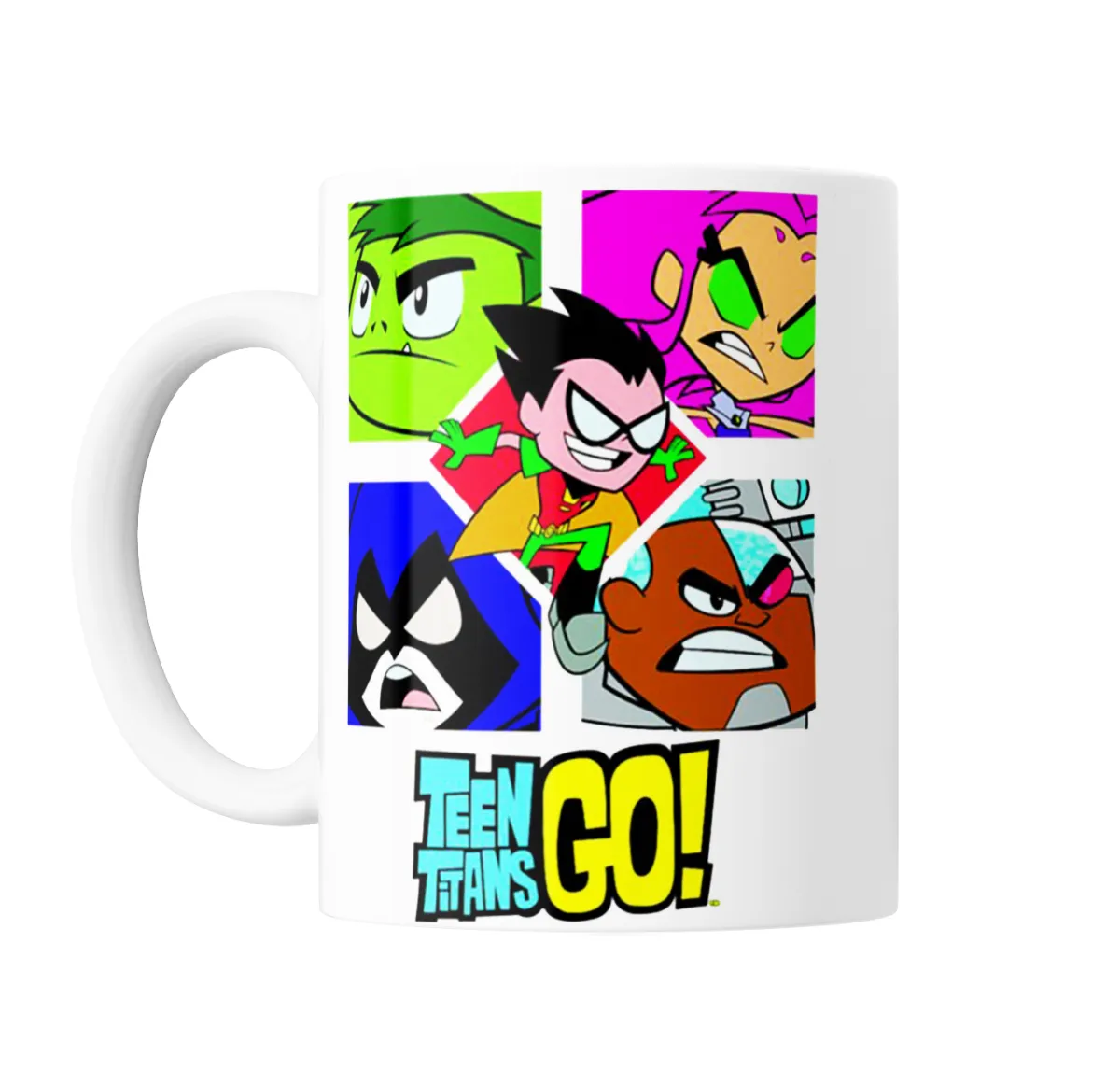 Taza de Cerámica Jovenes Titanes Go Cuarteto Robin Cyborg Raven Starfire Beast Boy - vista 2
