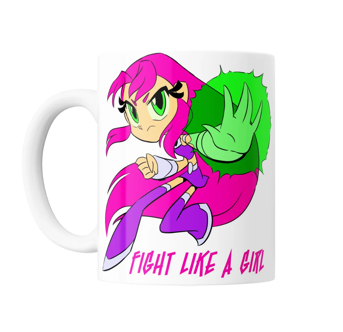 Taza de Cerámica Jovenes Titanes Starfire Fight Like a Girl - vista 2
