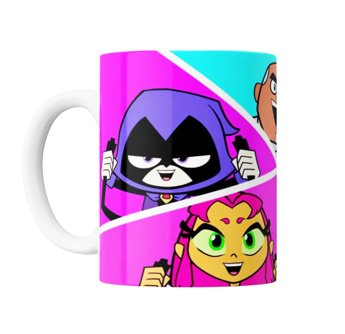 Taza de Cerámica Jóvenes Titanes Cyborg Raven Robin Starfire - vista 2