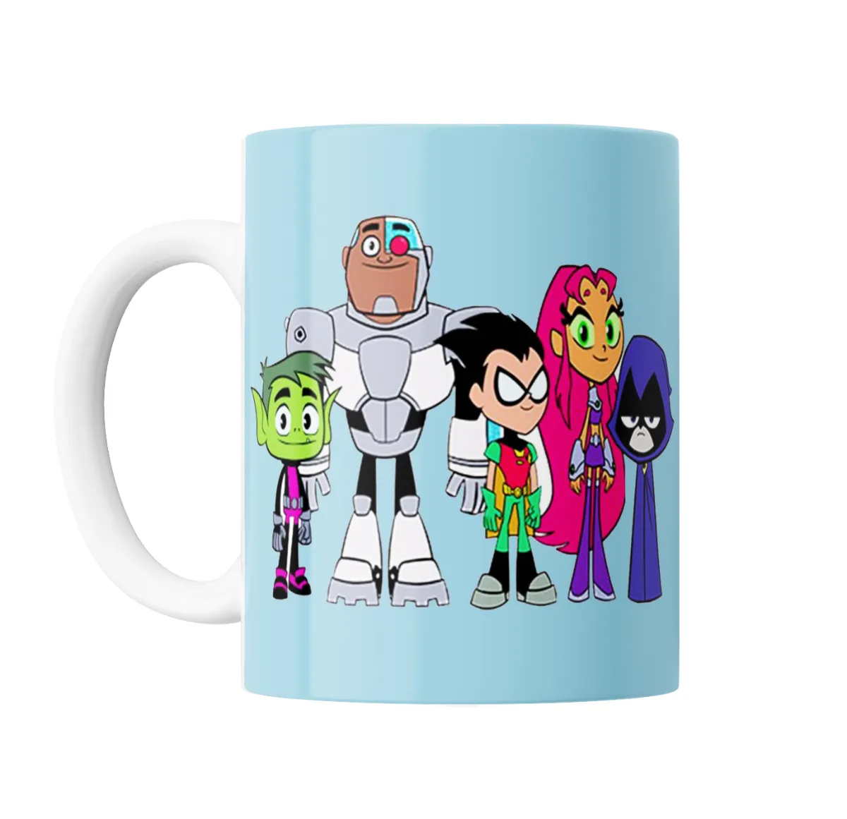 Taza de Cerámica Jovenes Titanes Beast Boy Cyborg Robin Starfire Raven - vista 2