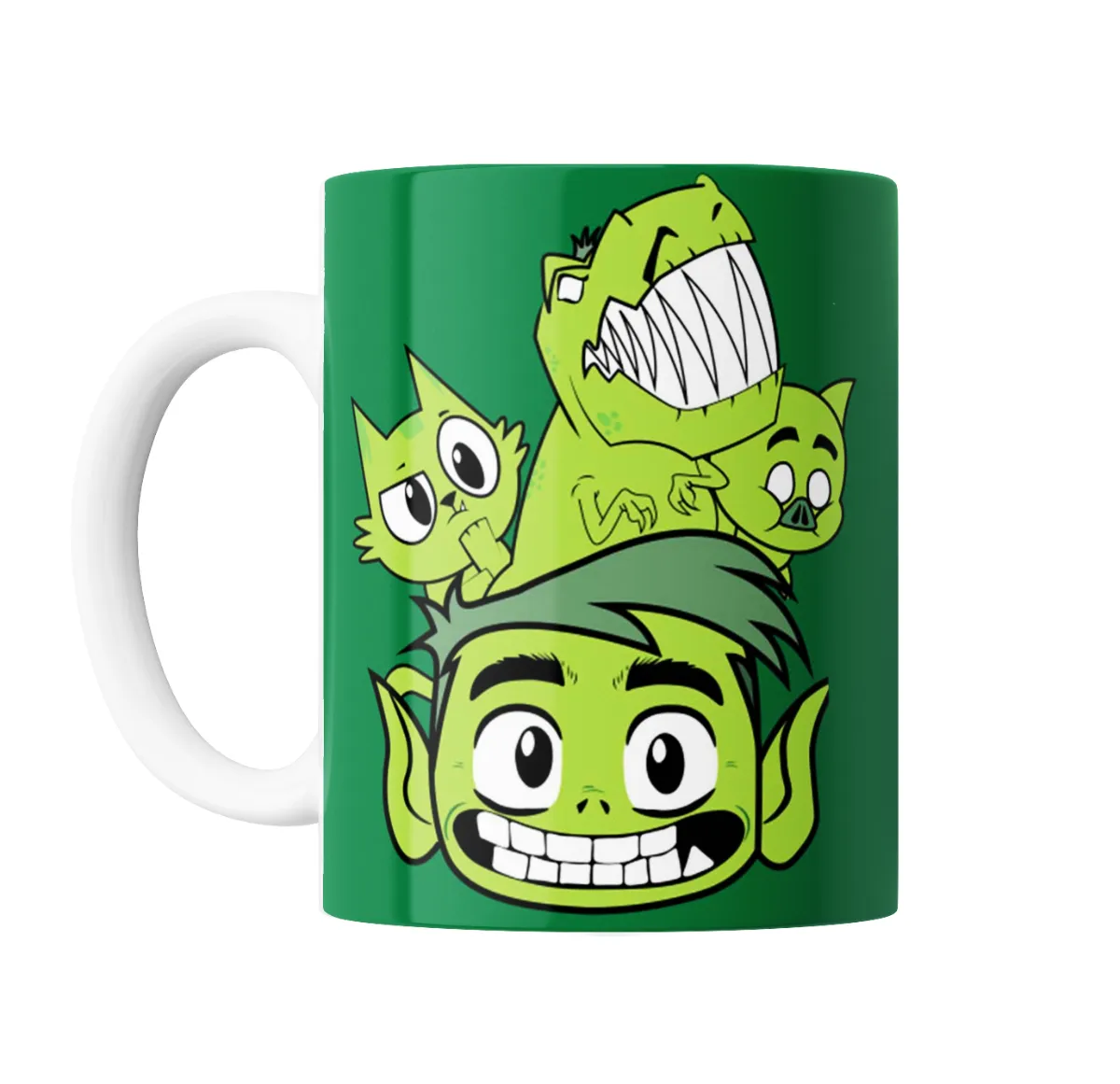Taza de Cerámica Jovenes Titanes Beast Boy con Mascotas - vista 2