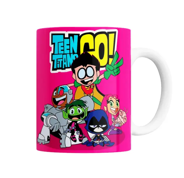 Taza de Cerámica Jovenes Titanes Go Equipo Completo