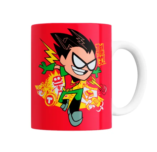 Taza de Cerámica Jovenes Titanes Robin Go