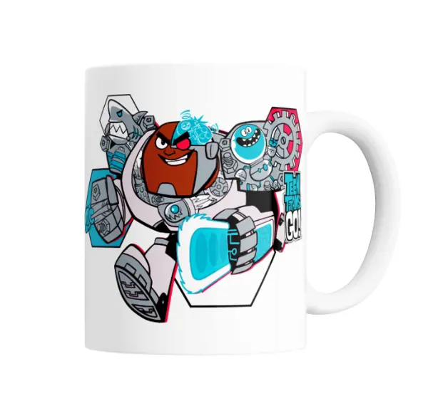 Taza de Cerámica Jovenes Titanes Cyborg Robot