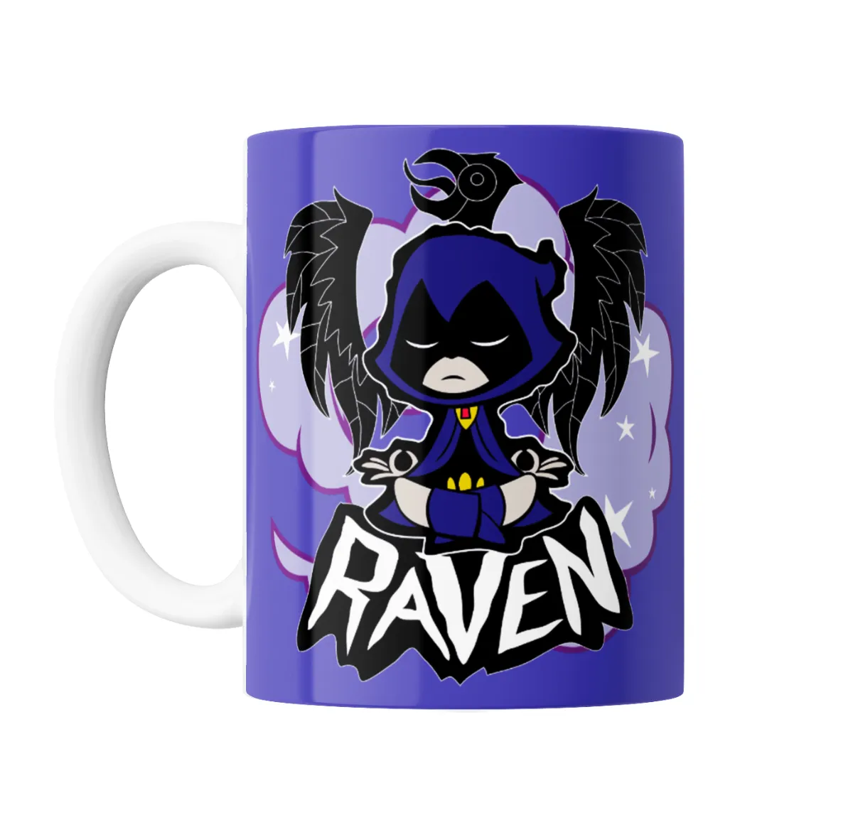 Taza de Cerámica Jovenes Titanes Raven Meditando - vista 2
