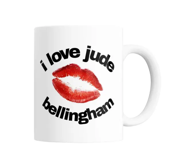 Taza de Cerámica Jude Bellingham I Love Jude Bellingham Beso