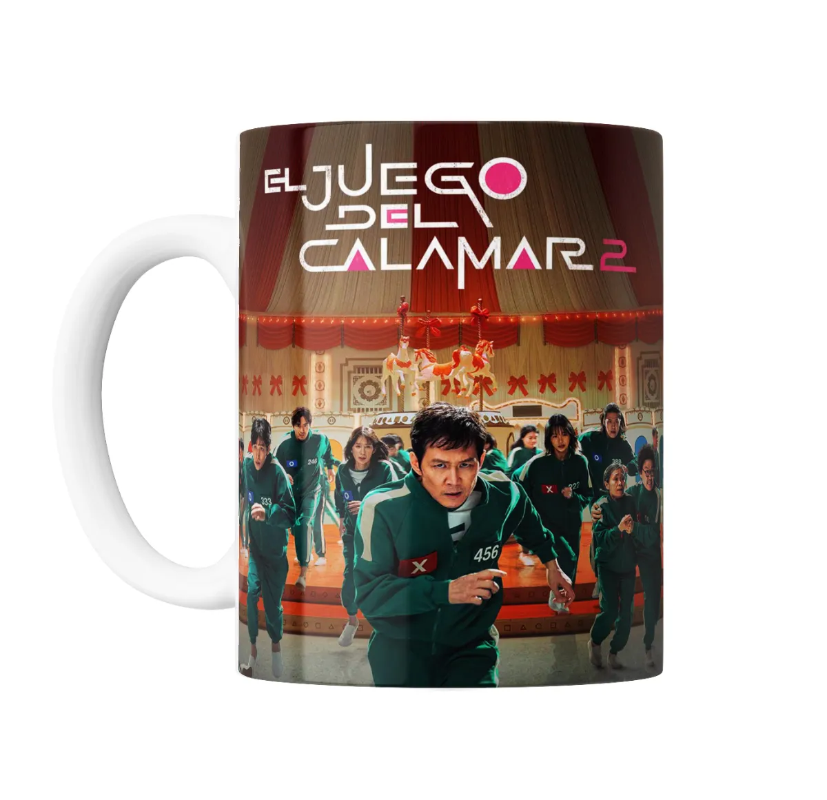 Taza de Cerámica El Juego del Calamar 2 Jugador 456 - vista 2
