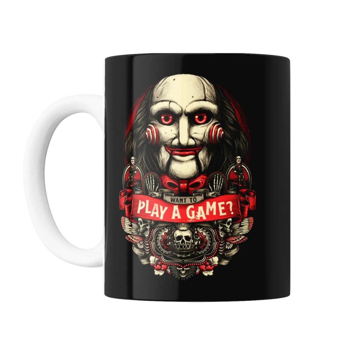 Taza de Cerámica Juego del Miedo Jigsaw Want to Play a Game - vista 2