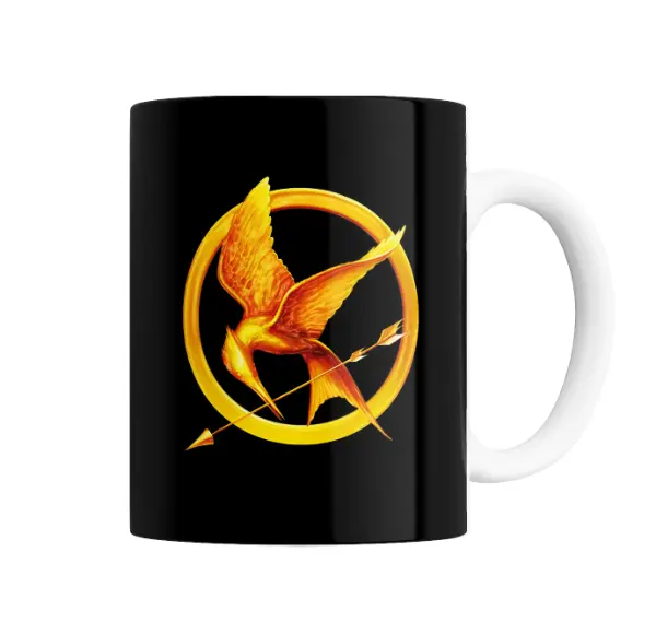 Taza de Cerámica Juegos del Hambre Sinsajo Dorado