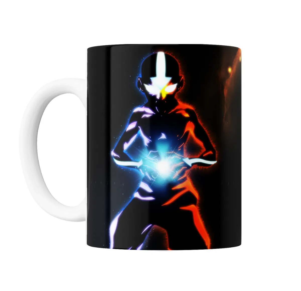 Taza de Cerámica Avatar Aang Avatar State Luz y Fuego - vista 2