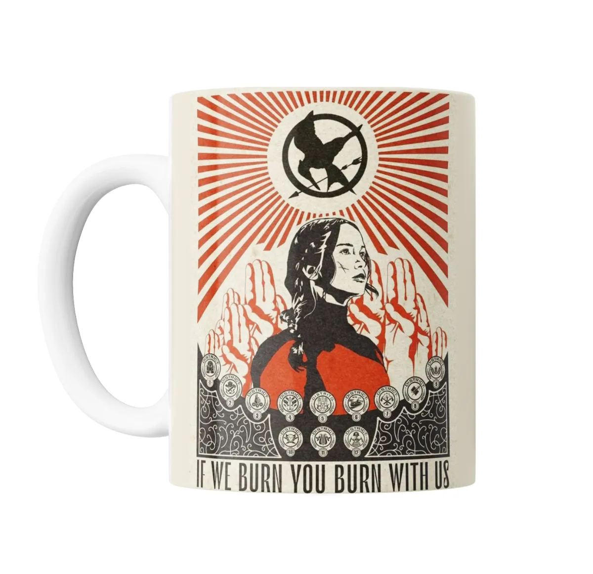Taza de Cerámica Juegos del Hambre Katniss Sinsajo Si nos quemáis - vista 2