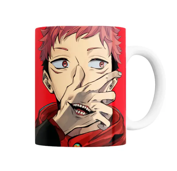 Taza de Cerámica Jujutsu Kaisen Yuji Itadori Boca Dentada