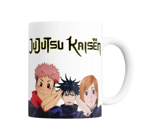 Taza de Cerámica Jujutsu Kaisen Yuji Megumi Nobara