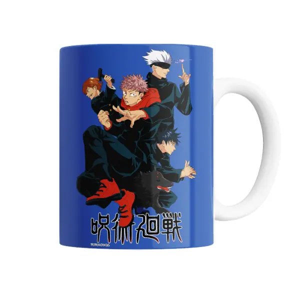 Taza de Cerámica Jujutsu Kaisen Yuji Megumi Nobara Gojo