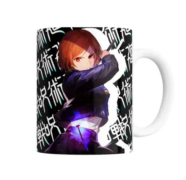 Taza de Cerámica Jujutsu Kaisen Nobara Kugisaki Técnica Maldita