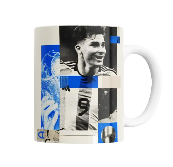 Taza de Cerámica Julián Alvarez Collage Número 9