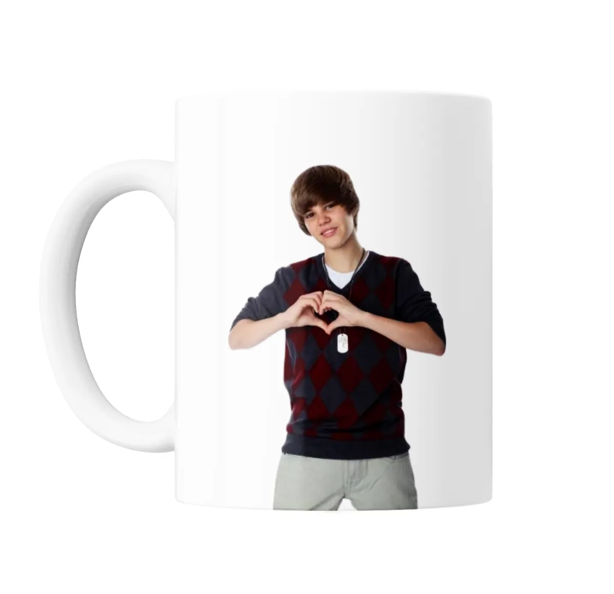 Taza de Cerámica Justin Bieber Corazón con las Manos - vista 2