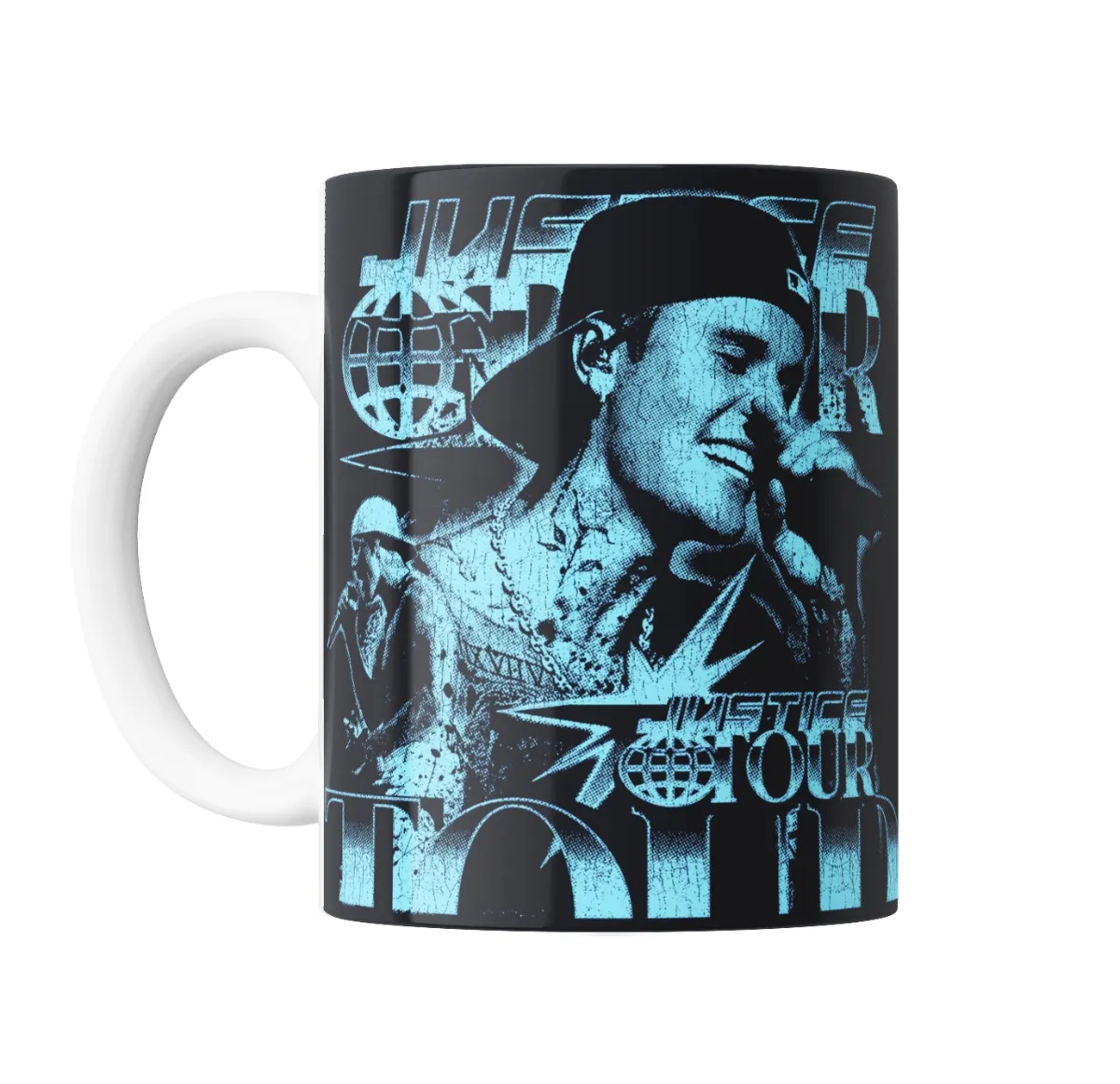 Taza de Cerámica Justin Bieber Justice Tour Azul - vista 2