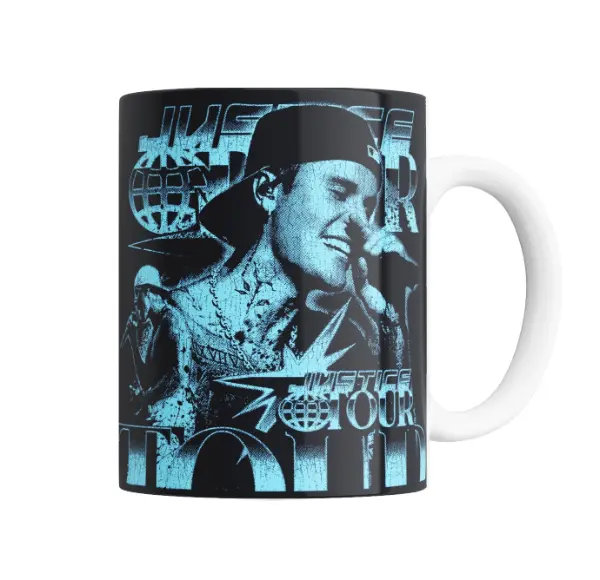 Taza de Cerámica Justin Bieber Justice Tour Azul