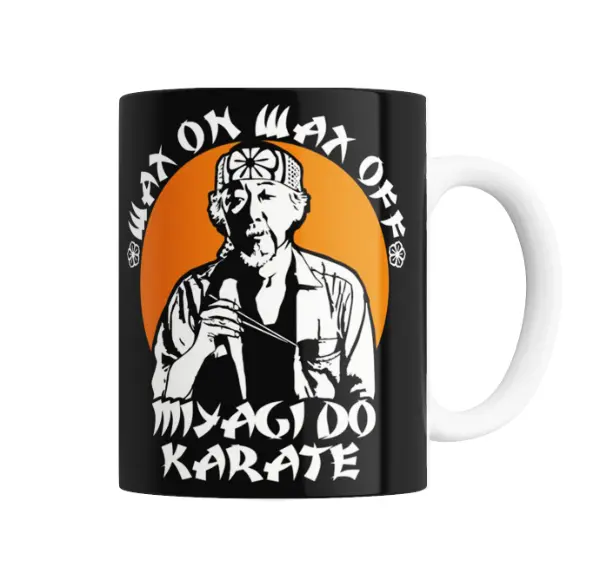 Taza de Cerámica Karate Kid Miyagi Do Wax On Wax Off