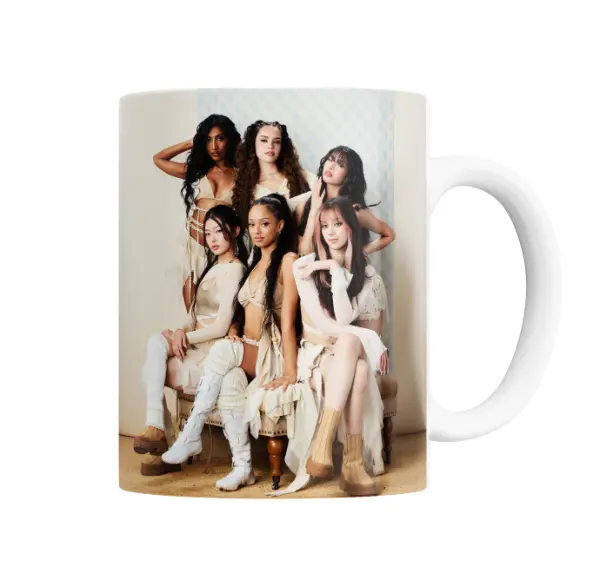 Taza de Cerámica Katseye Grupo Foto Grupal