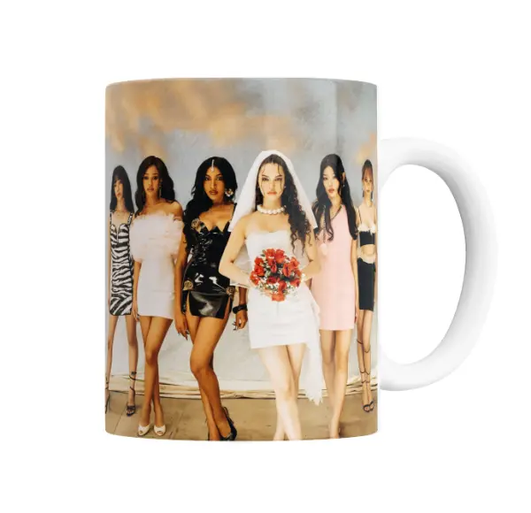 Taza de Cerámica Katseye Grupo Foto Vestido Novia