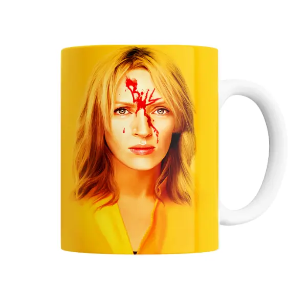 Taza de Cerámica Kill Bill La Novia Sangre Amarillo