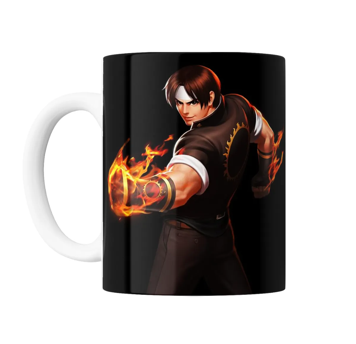 Taza de Cerámica King of Fighters Kyo Kusanagi en llamas - vista 2