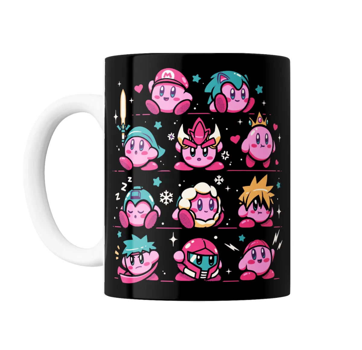 Taza de Cerámica Kirby Disfraces Mario Link Peach - vista 2