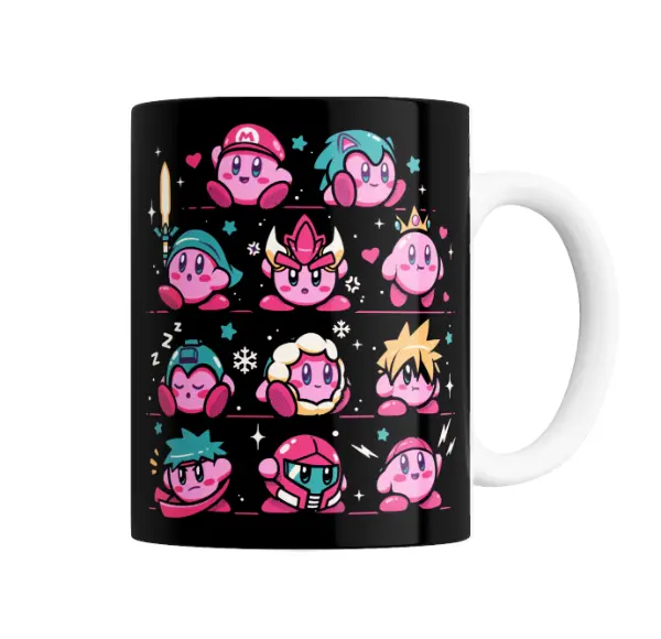 Taza de Cerámica Kirby Disfraces Mario Link Peach